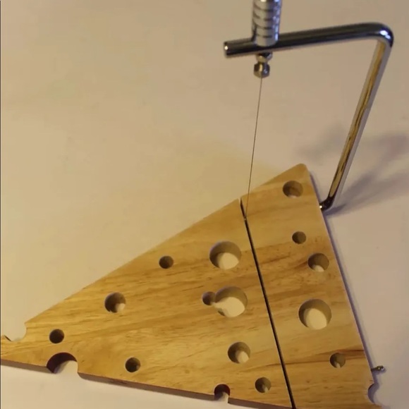 Abbott Wooden Cheese Cutter Mouse Like Design Hard Wood With Stainless Cutter - Picture 5 of 12